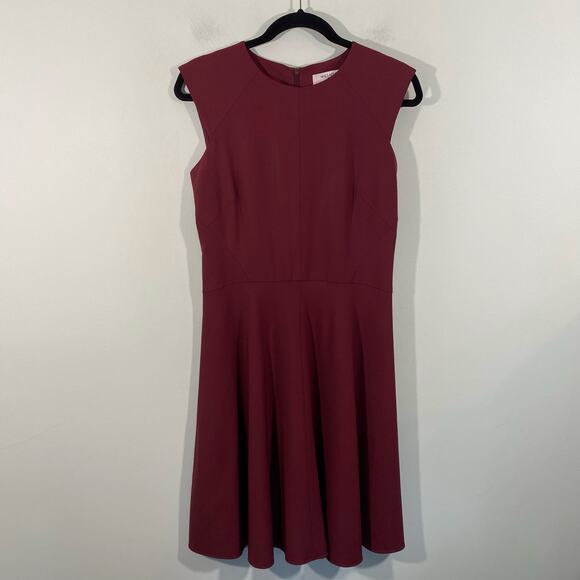 MM LaFleur Women Burgundy Red Sleeveless Wool Toi Dress Size 6 - Picture 1 of 6